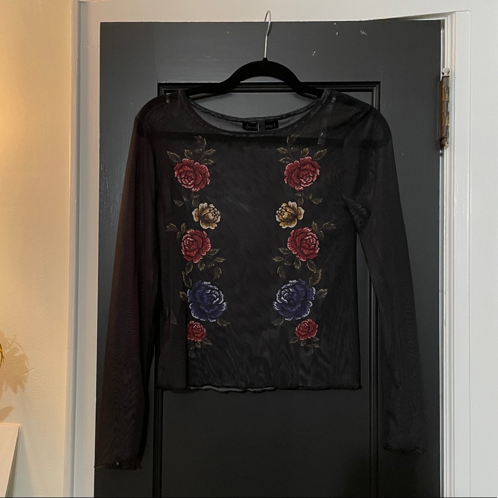 Blaxk Sheer Long Sleeve Top